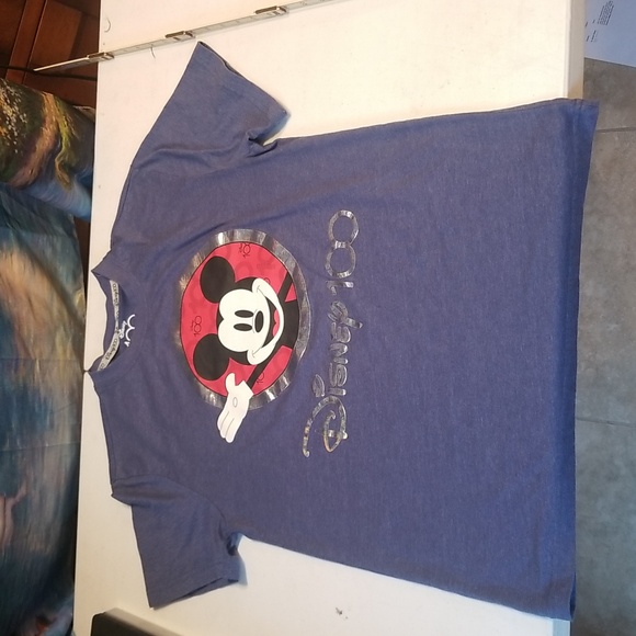 Disney T-Shirt Adult Small Blue 100th Anniversary Mickey Mouse Two-Sided NWOT - Picture 4 of 7